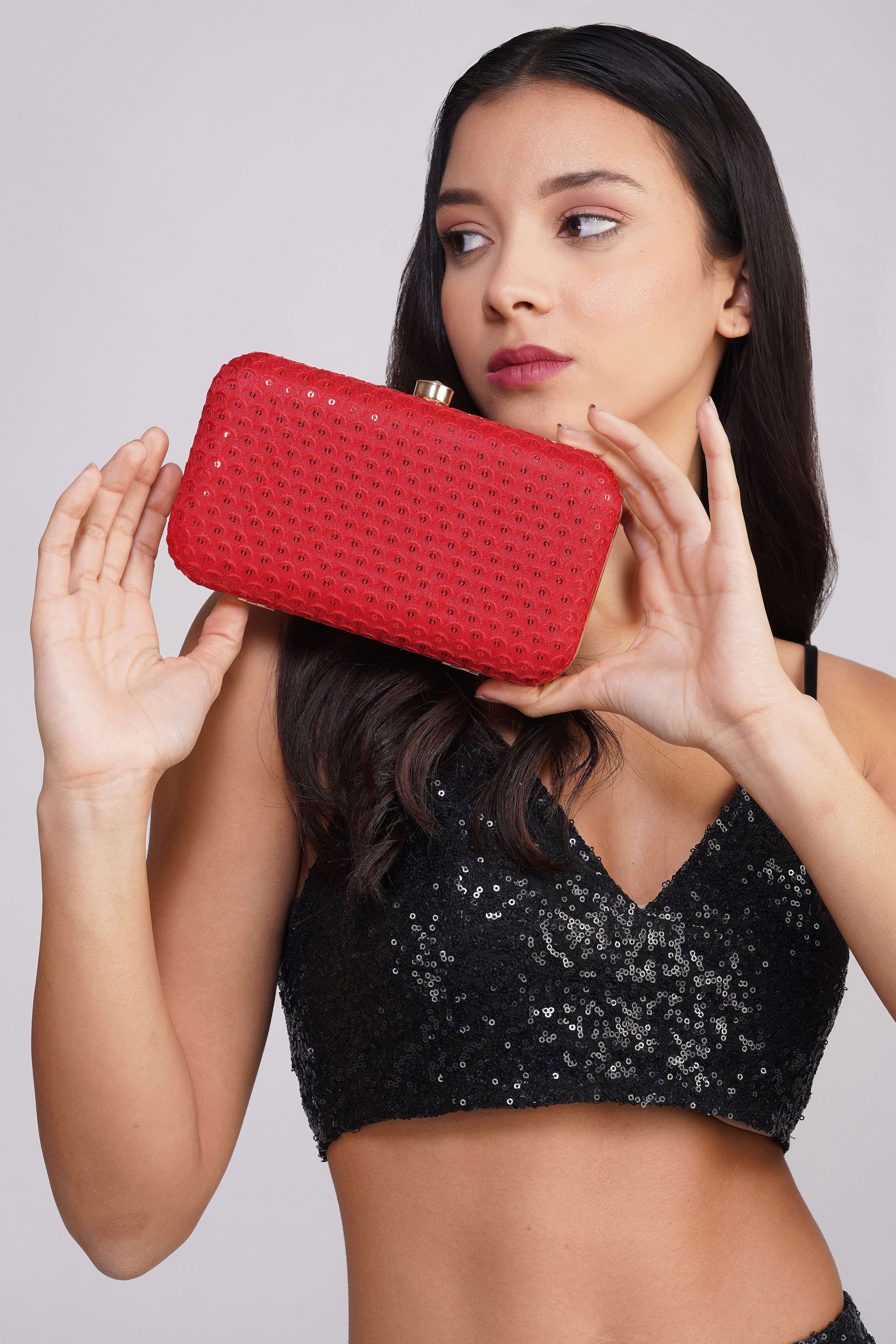 Nice-G Ruby Glow Clutch: Shine Bright Everywhere